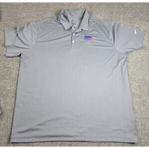 Nike Shirt Mens 2XL Grey Polo Performance Casual Golf Work Employee Staff